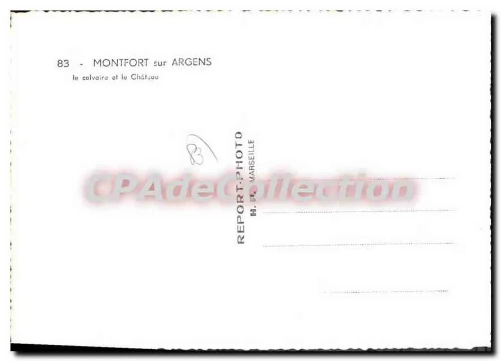 Montfort-sur-Argens — der Calvary und das Schloss — REPORT-PHOTO Marseille - Rückseite