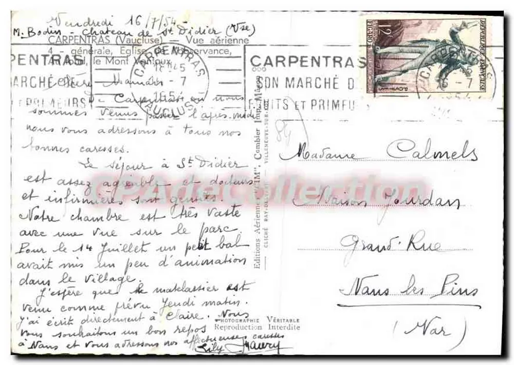 Carpentras — Vista aérea — Editor Orny - Verso