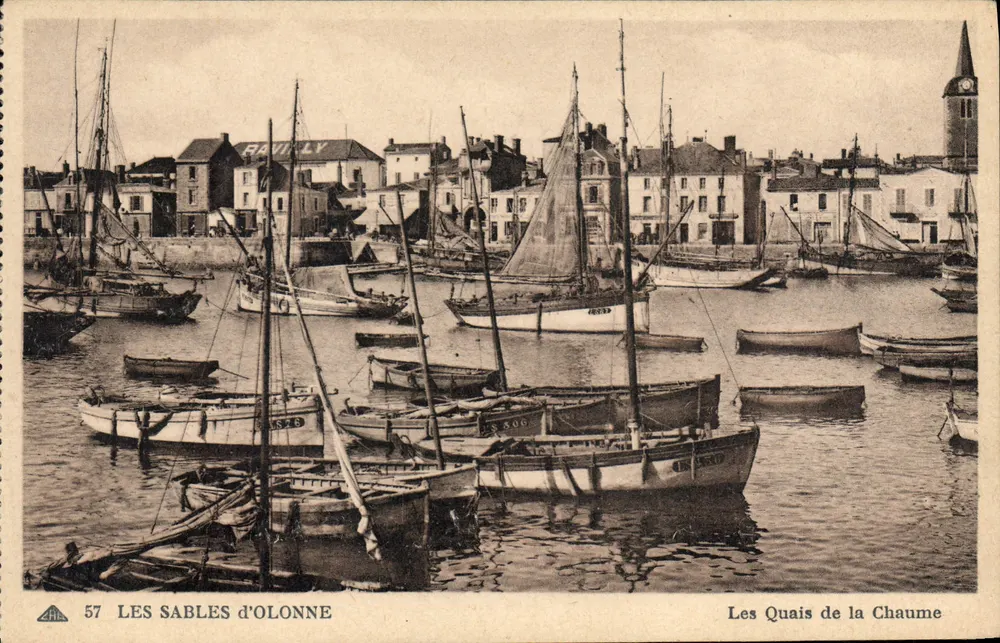 Les Sables d'Olonne — Les Quais de la Chaume — Cie des Arts Photographiques, París Estrasburgo - Anverso
