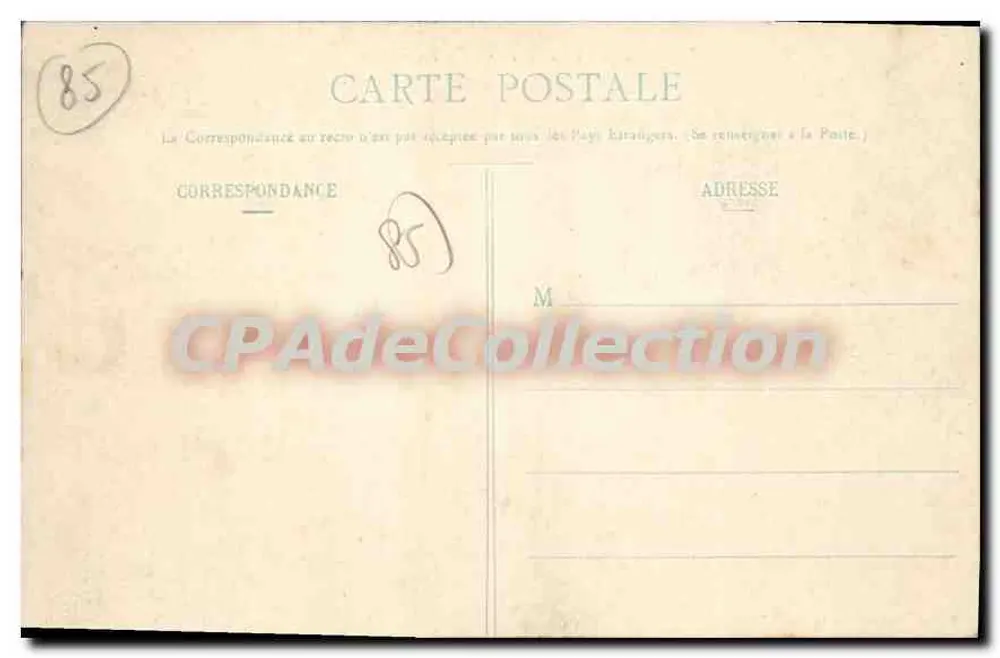 O mar aberto nos SABLES-D'OLONNE — Edição das Nouvelles Galeries, n° 30 - Verso