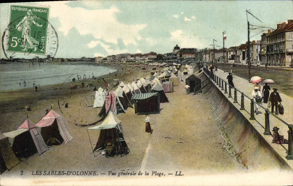Les Sables-d'Olonne — Vista generale della Spiaggia — LL. - Recto