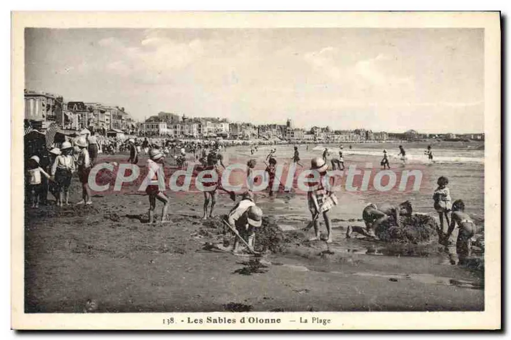 Les Sables d'Olonne — A Praia — Fototipia Jchily-Pourtau, Mortagne - Frente