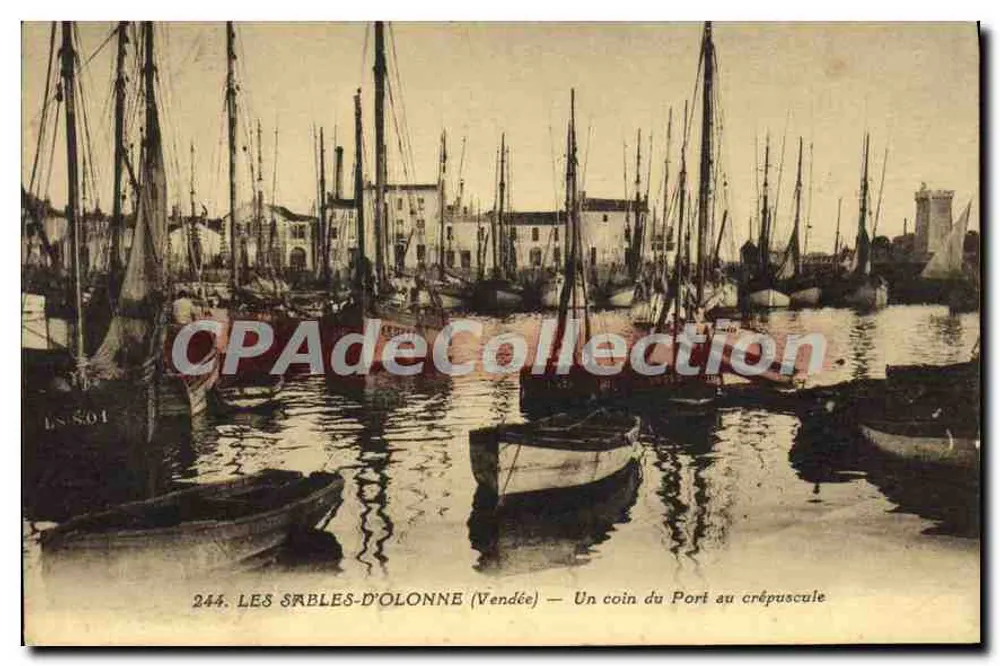 Les Sables-d'Olonne (Vendée) — Ein Stück vom Hafen bei Dämmerung — J. Nozaïr, Verlag Nr. 244 - Vorderseite