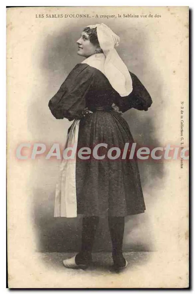 Les Sables d'Olonne — A croquer, a Sablaise vista de costas — Paris, Ménard, N° 3 da Coleção G. L. - Frente