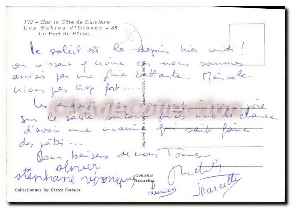 Les Sables-d'Olonne — O Porto de Pesca — Harrys - Verso