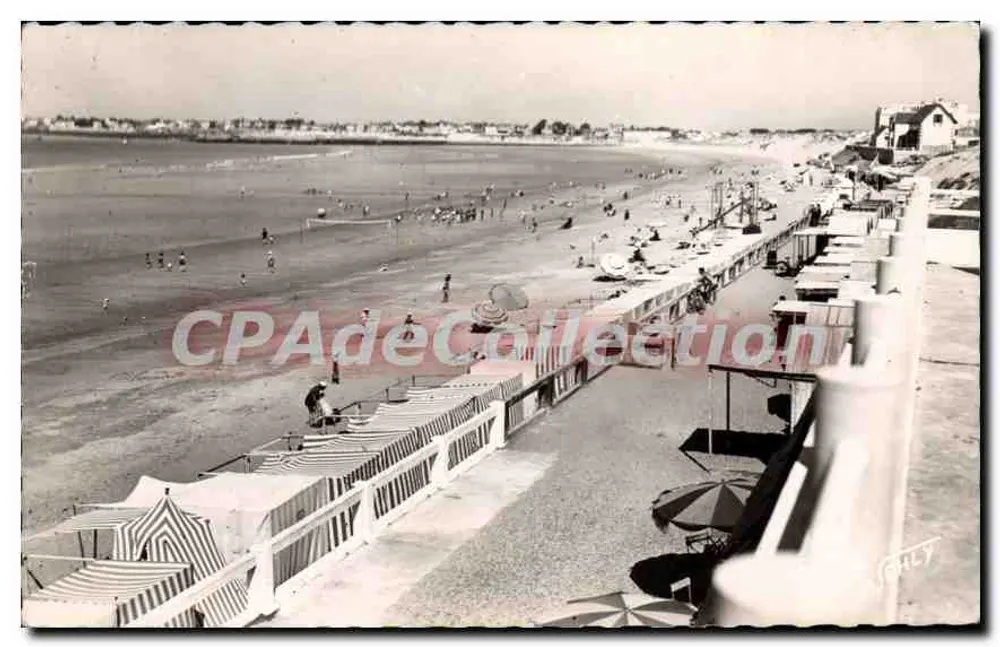 Strand von Saint-Gilles-sur-Vie — Ansicht von der Promenade — Verlag JEHLY, n°18 - Vorderseite