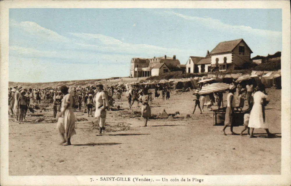 Saint-Gille (Vendée) — Um canto da Praia — Edições Clouté-Christiaan - Frente