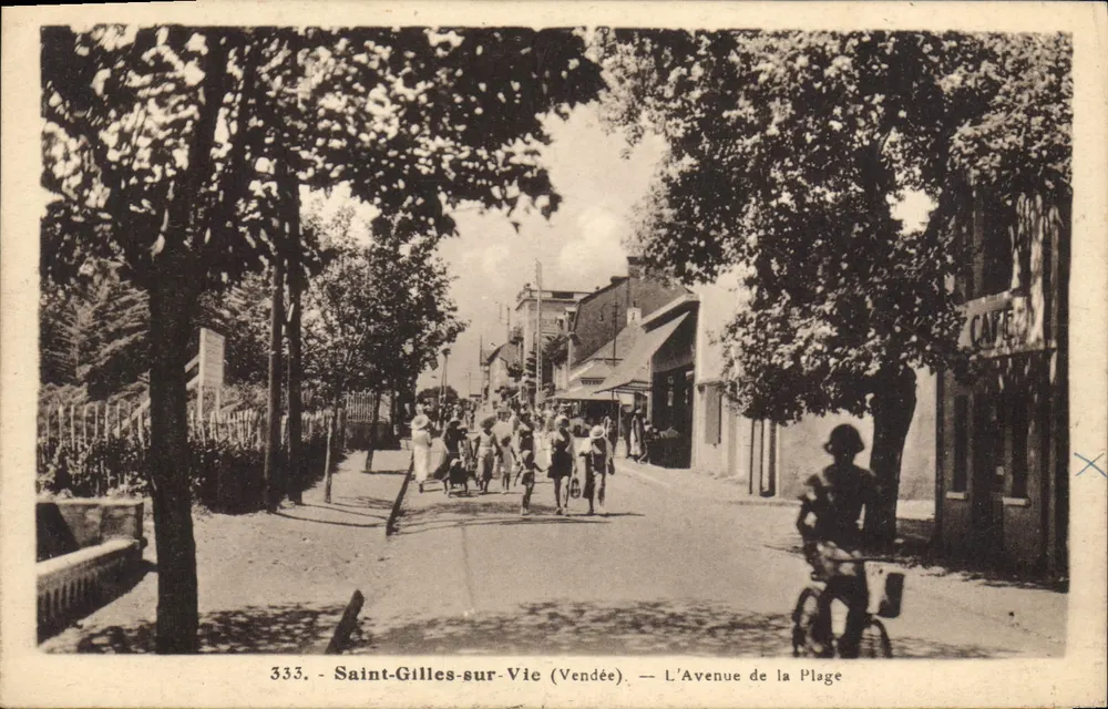 Saint-Gilles-sur-Vic (Vendée) — L'Avenue de la Plage — Verlag unbekannt, Seriennummer 333 - Vorderseite