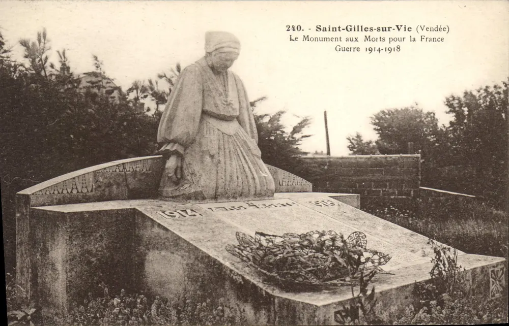 Saint-Gilles-sur-Vie (Vendée) — Monument aux Morts für Frankreich 1914-1918 — Verlag J. Nozais, Nantes - Vorderseite