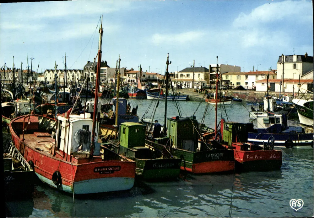 Porto de pesca de Croix-de-Vie — vista colorizada — Couleurs Naturelles, N° 33 - Frente
