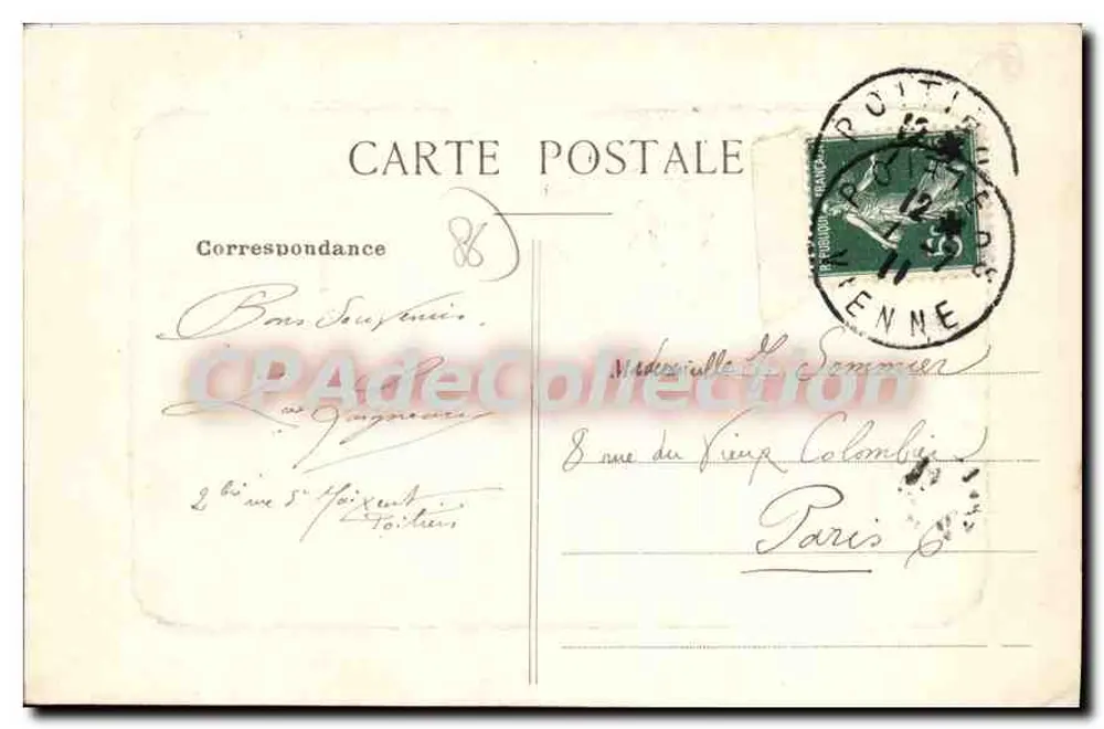 Poitiers — El Puente San Cipriano — Editor no identificado, n° 17 - Reverso