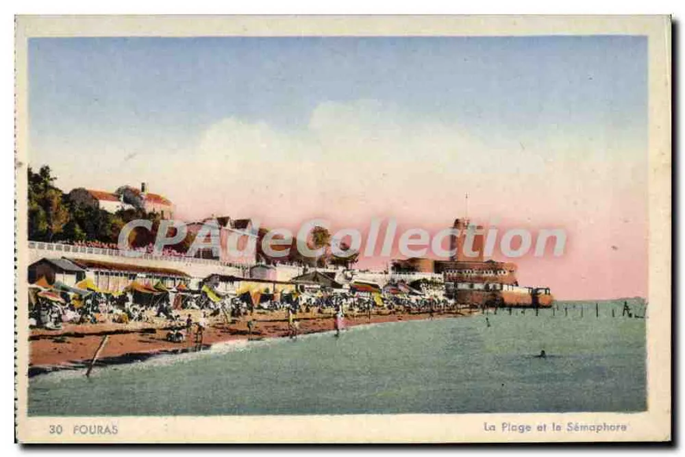 Fouras — A Praia e o Semáforo — CPAdeCollection n°30 - Frente