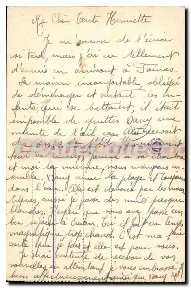 Fouras — A Praia e o Semáforo — CPAdeCollection n°30 - Verso