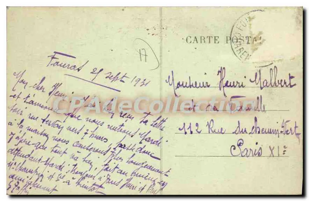 Fouras — Vista geral (lado sul) — G.O. Fouras, n°24 - Verso