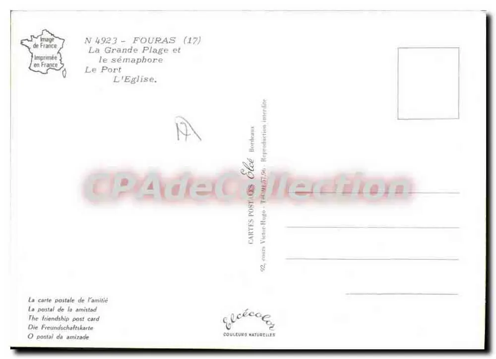 Fouras — vue panoramique — Cartes Postales Élède - Verso