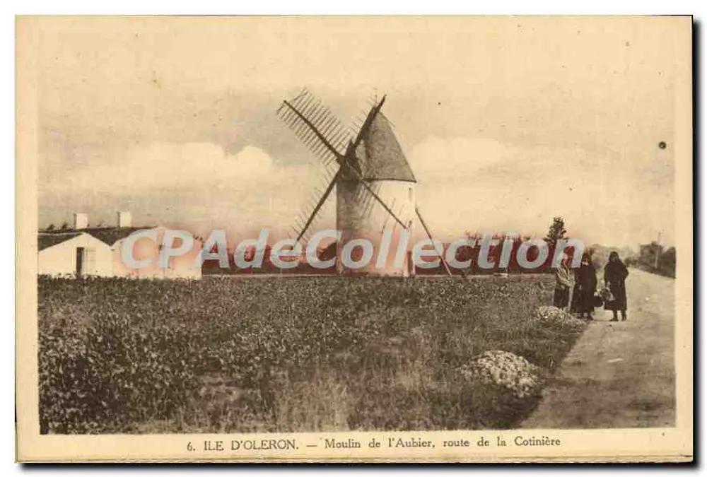 Ile d'Oléron — Moulin de l'Aubier, route de la Cotinière — Éditeur J. Courtois - Vorderseite