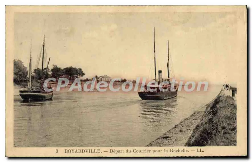 Boyardville — Abfahrt des Postwagens nach La Rochelle — LL. - Vorderseite