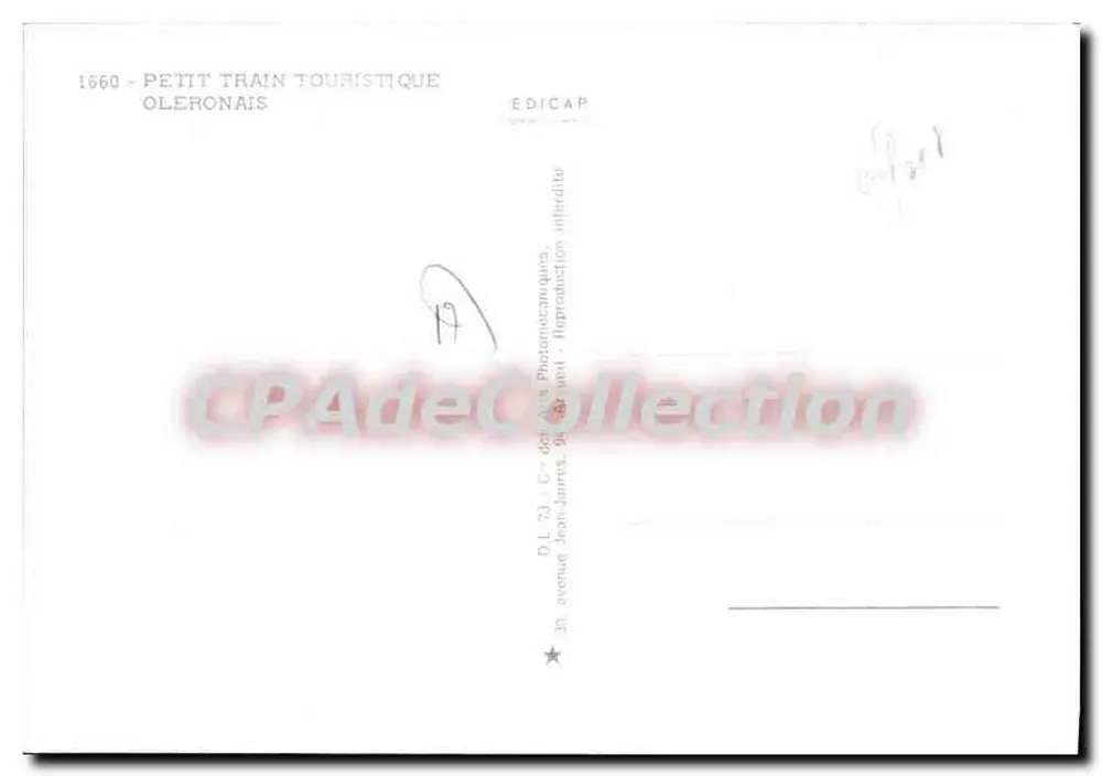ओलेरॉन के छोटा पर्यटक ट्रेन — ओलेरॉन — एडिटर एडिकैप, संख्या 1660 - पीछे