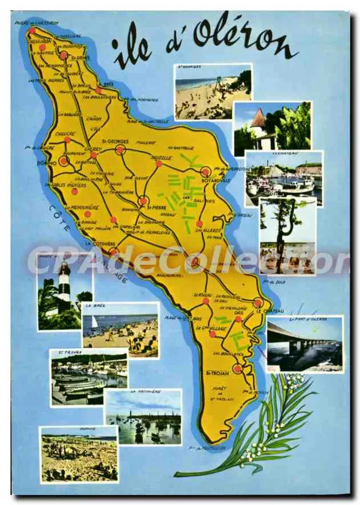 Ilha de Oléron — Carta postal turística — Edições Réunies Panazol - Frente