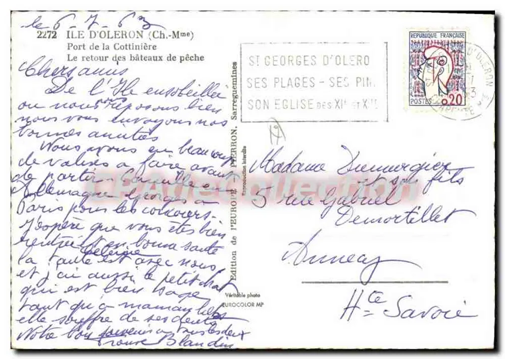 Leuchtturm der Cottinière — Fischereihafen — Édition de l'Europ - Rückseite