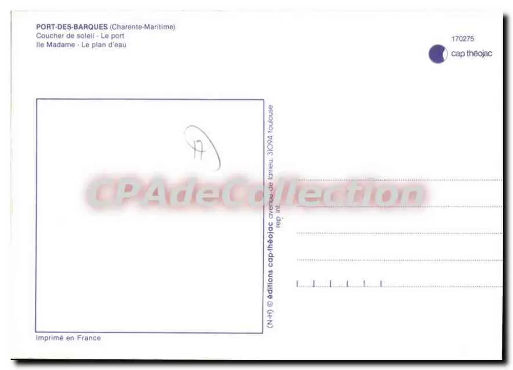 Port-des-Barques — Charente-Maritime — editor Cap Théojac, n° 170275 - Verso