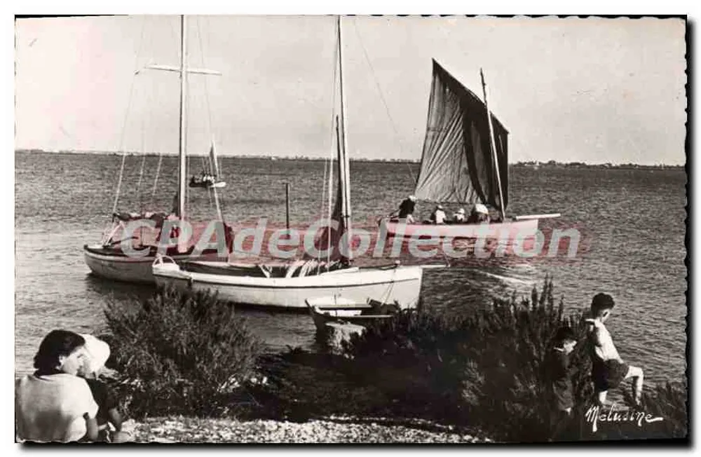 Praia com barcos a vela — Ilha de Ré — Edições Mélusine - Frente