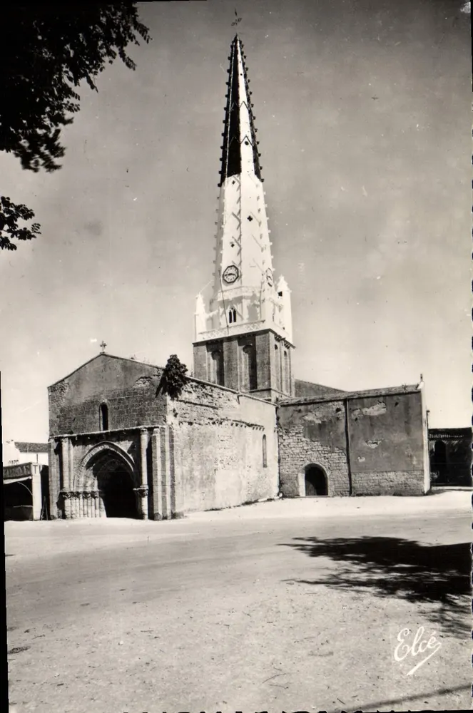 Kirche von Arles-en-Ré — charakteristischer Turm — L. Chatagneau, Bordeaux - Vorderseite