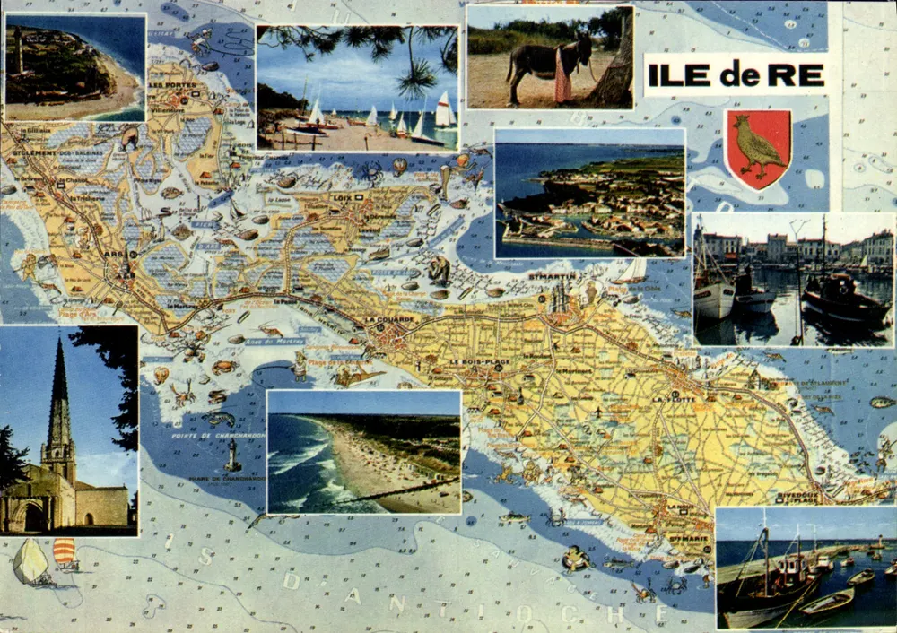 Île de Ré — Tourist Postcard with Map and Photos — Éditions Modernes « Théolac », Limoges, n°151 - Vorderseite