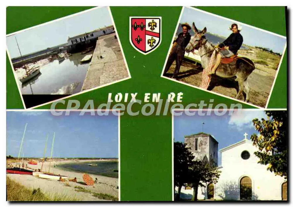 Loix-en-Ré — Hafen, Strand, Kirche und Esel — Éditions Médiocres - Vorderseite