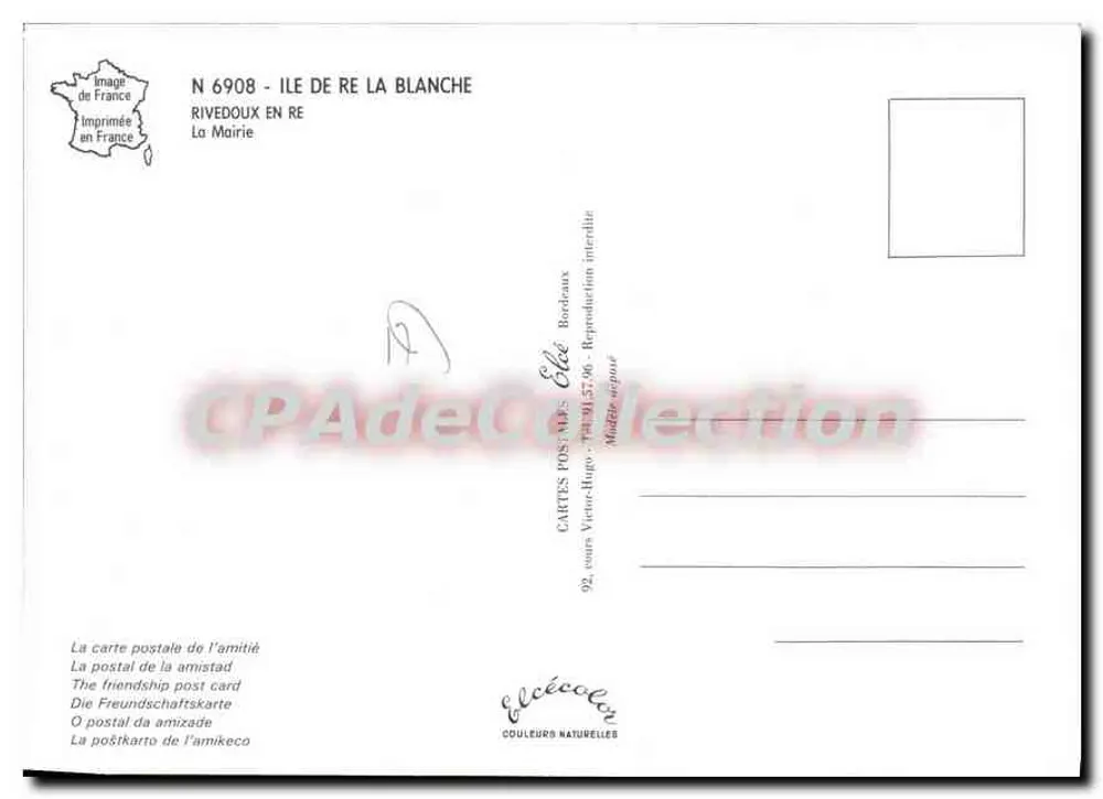 Rivedoux — Das Rathaus — Verlag Élécé - Rückseite