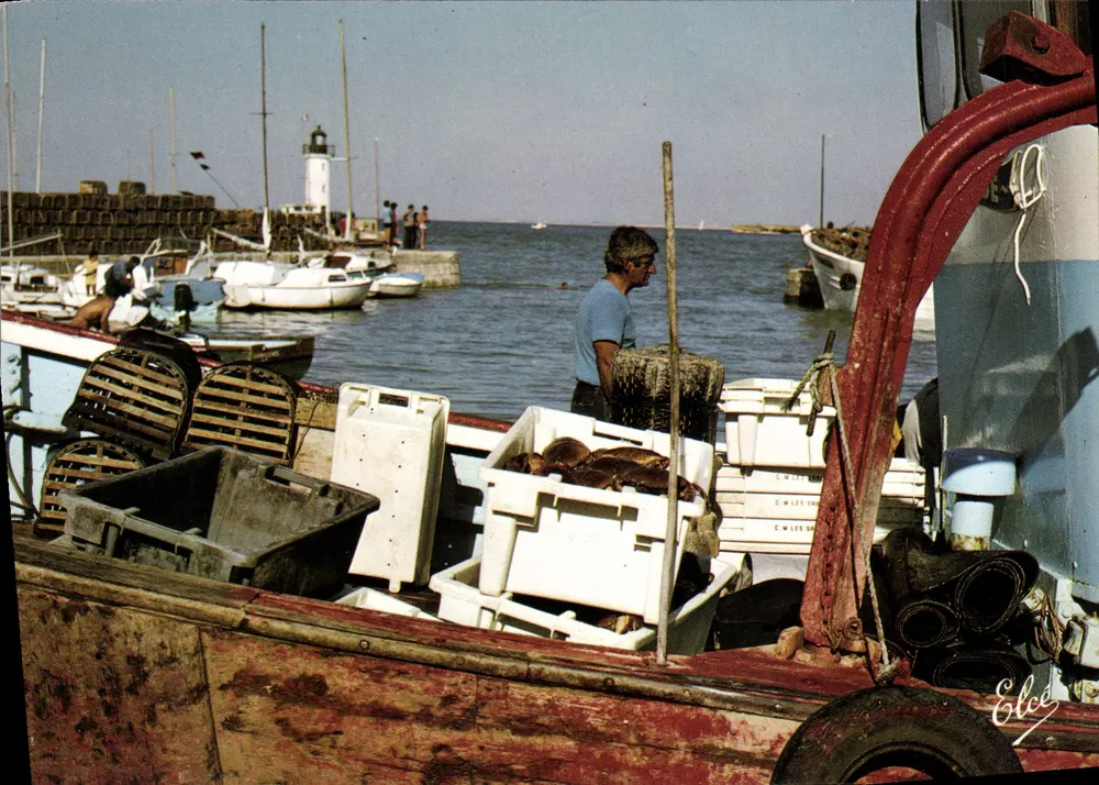 Die Flotte in Ré (17) — Der Rückkehr der Fischerei mit der Abfahrt vom Hafen — Élécécol - Vorderseite
