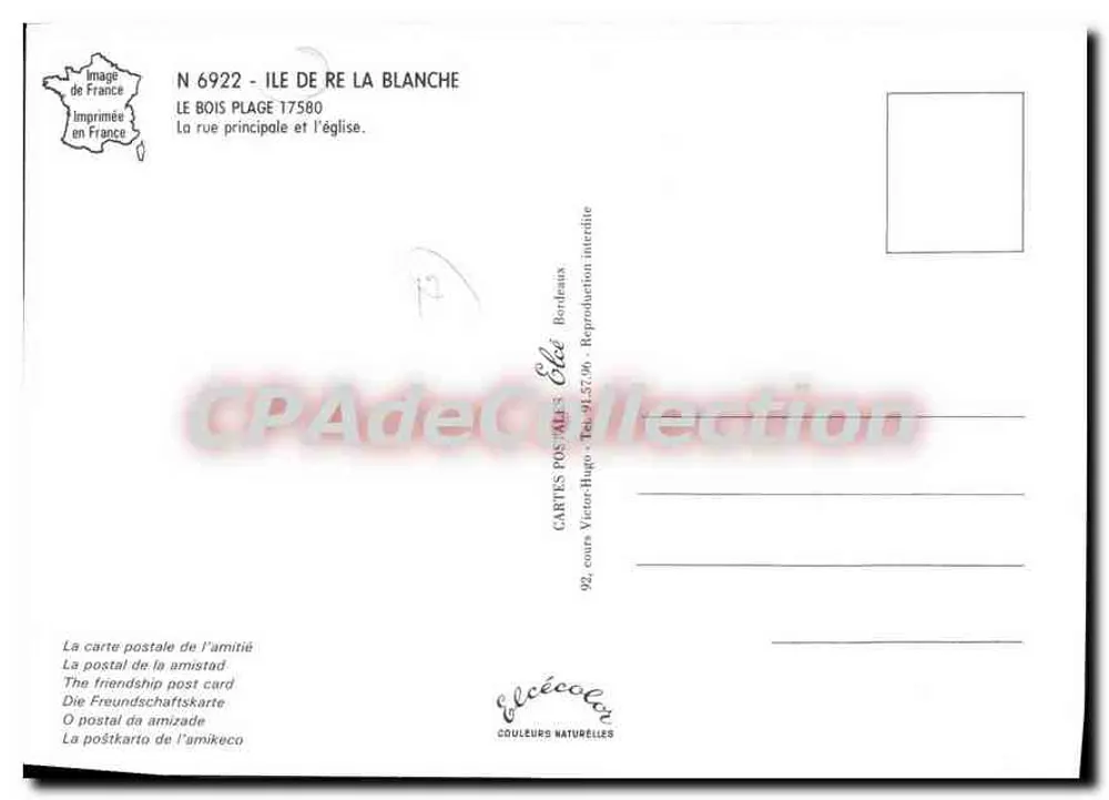La Puce Antiquités — lebhaftes Marktgeschehen vor der Kirche — Élécé - Rückseite