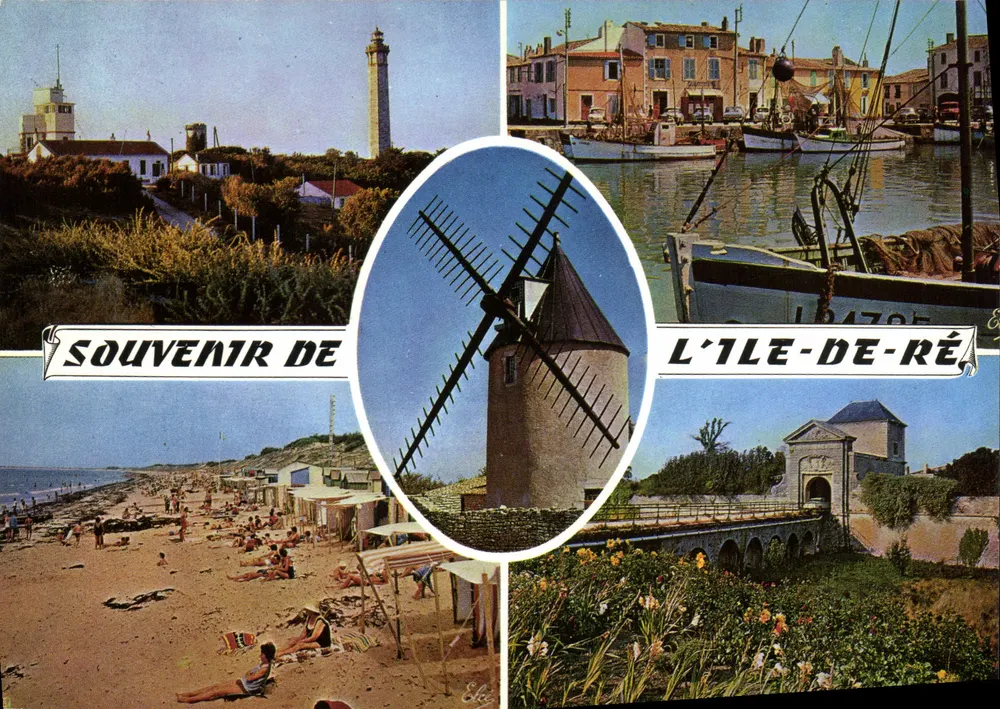 Ilha de Ré — Farol, porto, moinho, praia — Editor Écécélen, n° 578 - Frente