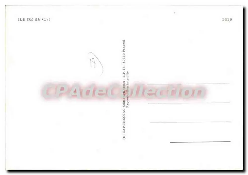 Ilha de Ré — Farol das Baleias, Saint-Martin-de-Ré, Ars-en-Ré, La Flotte en Ré — Editor CAP-THÉOJAC - Verso