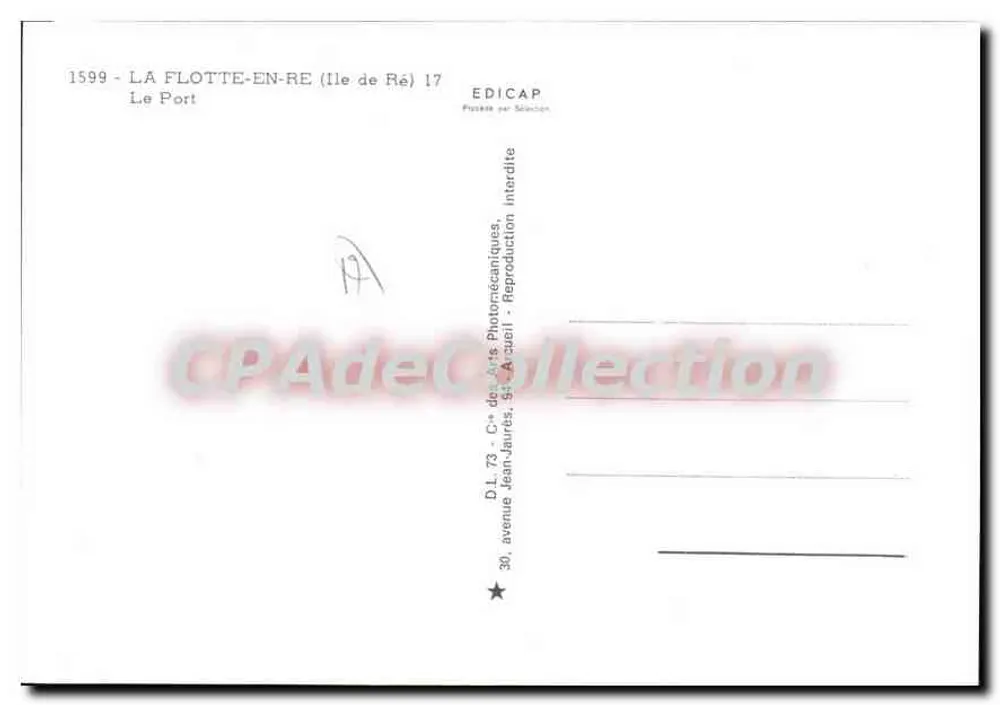 O Porto — La Flotte-en-Ré (Ilha de Ré) — Editor EDICAP - Verso