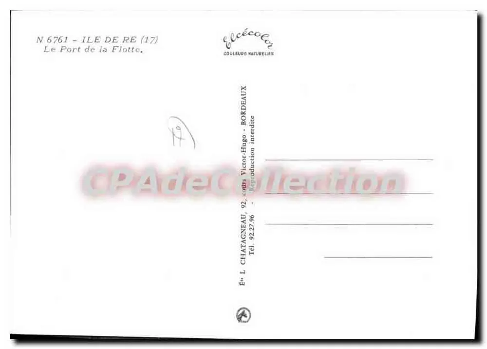 Porto da Flotte — Ilha de Ré (17) — Editora Elcé - Verso