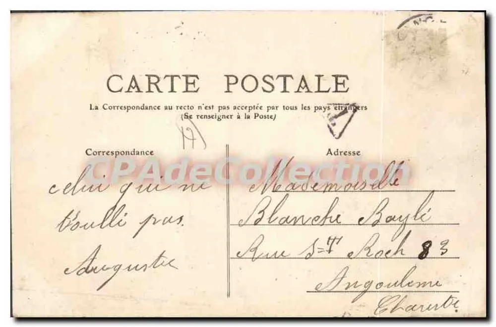 ROCHEFORT-sur-MER — Prefeitura Marítima — entrada monumental com inscrição 'LIBERTÉ ÉGALITÉ FRATERNITÉ' e guardas em uniforme - Verso