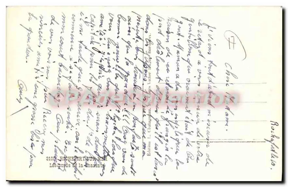 Les Lods da Charente — Rochefort-sur-Mer — Editor Élèe, n°2100 - Verso