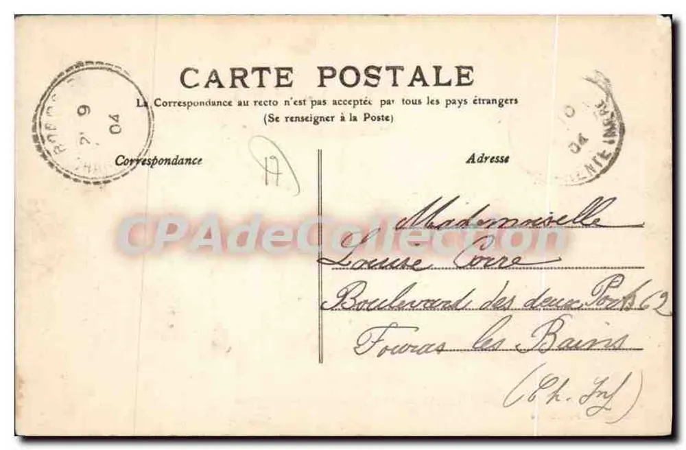 ROCHEFORT-sur-MER — Porte de l'Hôpital Maritime — Cl. Galeries Parisiennes - Rückseite
