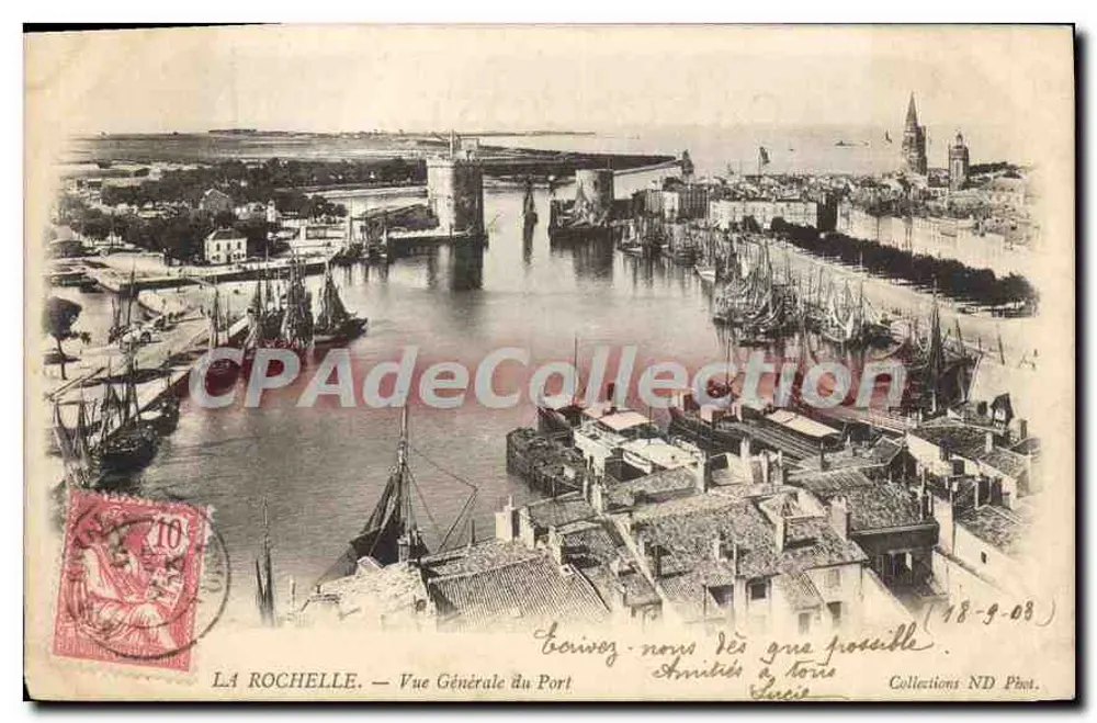 La Rochelle — Visão Geral do Porto — Coleções ND Phot. - Frente