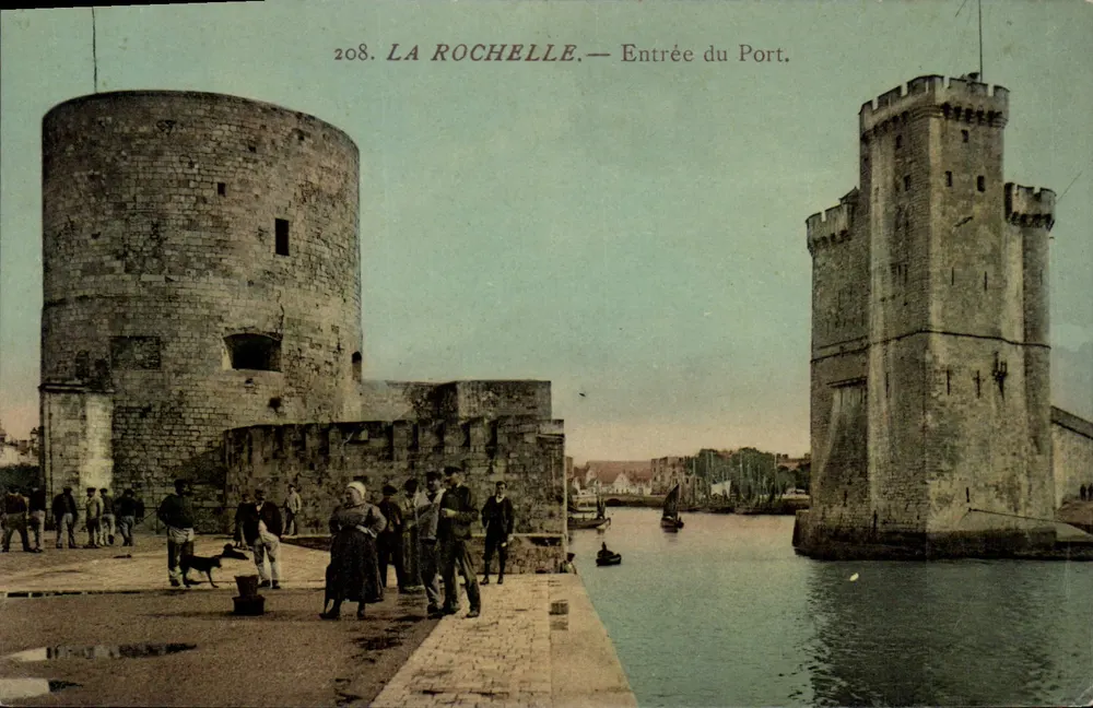 La Rochelle — Entrada do Porto — Editor anônimo, n° 208 - Frente