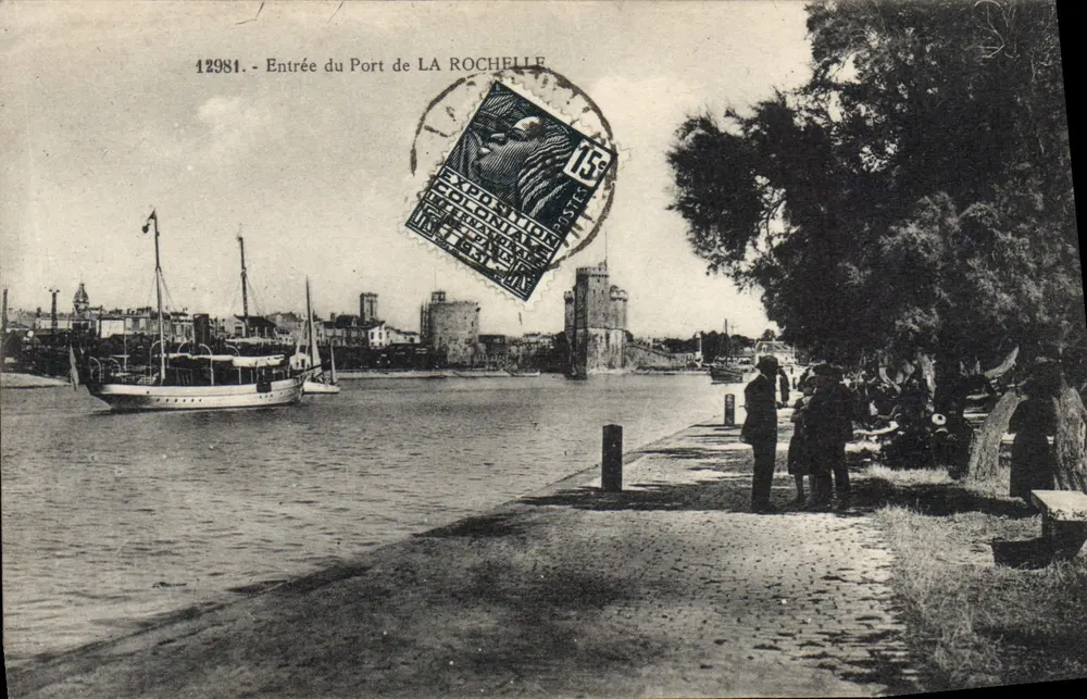 Entrata del Porto di LA ROCHELLE — Esposizione Coloniale 1931 — Editore non identificato, n° 12981 - Recto