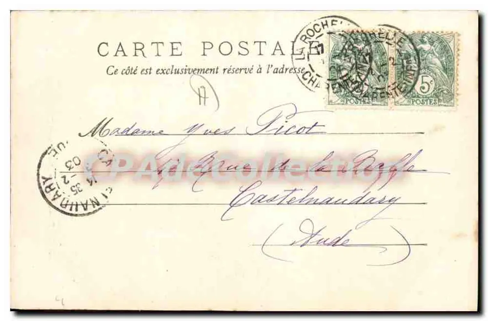La Rochelle — Turm der Großen Uhr (Nordseite) — P. Pillaud - Rückseite