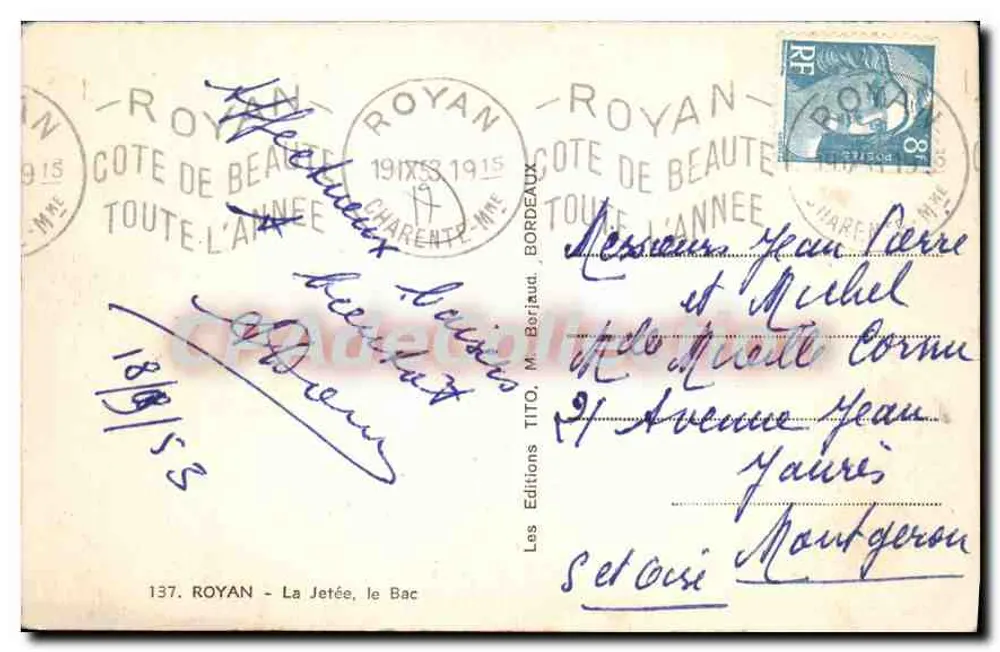 Royan - A Ponte, o Barco — Les Éditions Tito, Bordeaux, n°137 - Verso