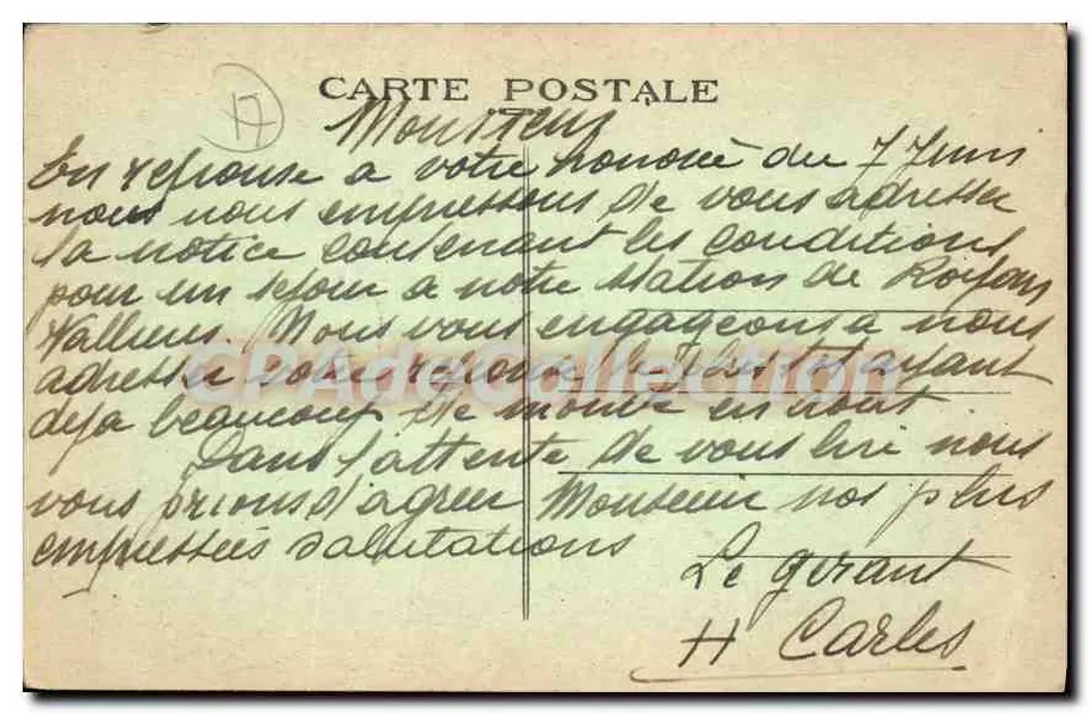 Avenue de Cordouan in Vallières — Royan (Infanterie) — R.S. 154 - Rückseite