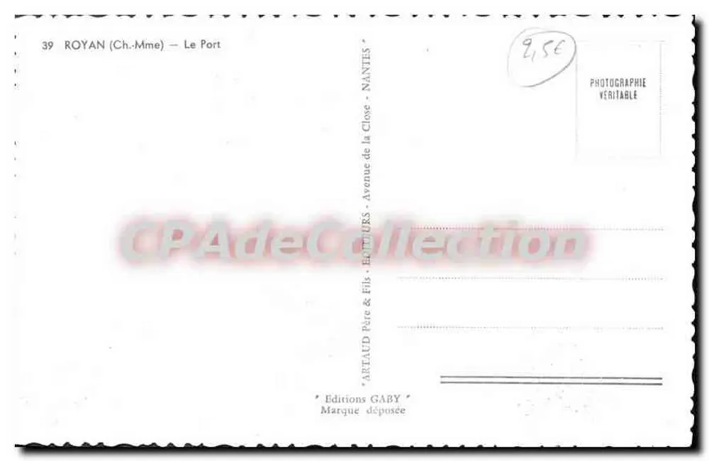 Royan (Ch.-Mme) — O Porto — Edições Gaby - Verso