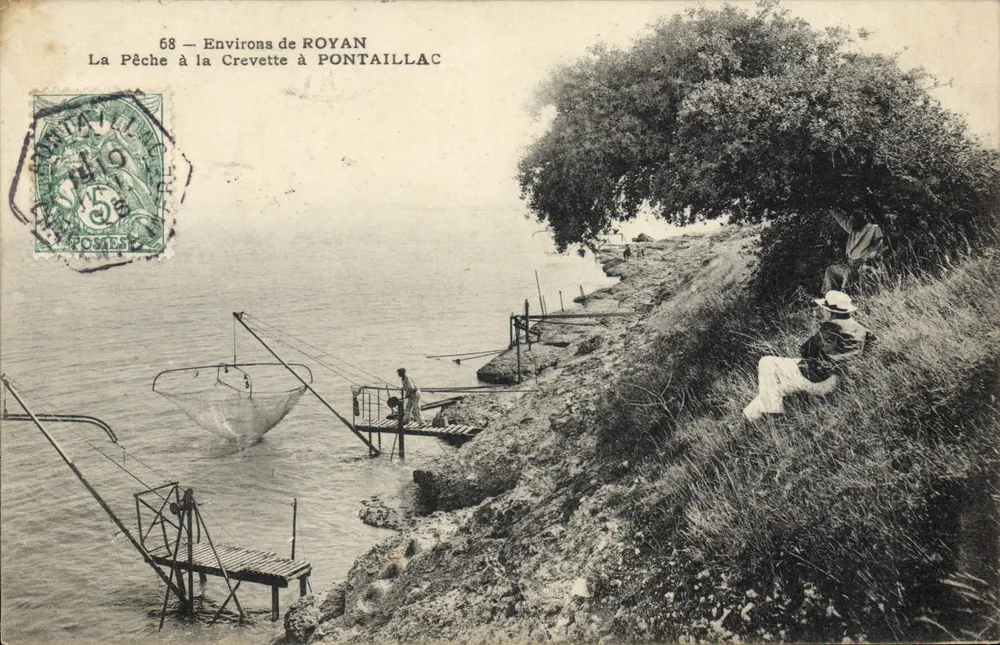 Shrimmfischen in Pontaillac — Umgebung von Royan — unbekannter Verleger, Nr. 68 - Vorderseite