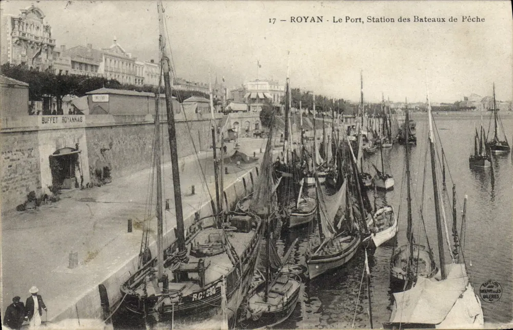 Royan - Der Hafen, Fischereibootstation — Verleger Montales Galeries, Nr. 17 - Vorderseite