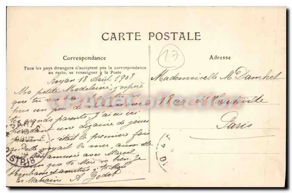 ROYAN - LE CHAY, na hora do banho — CPAdeCollection, 3g - Verso