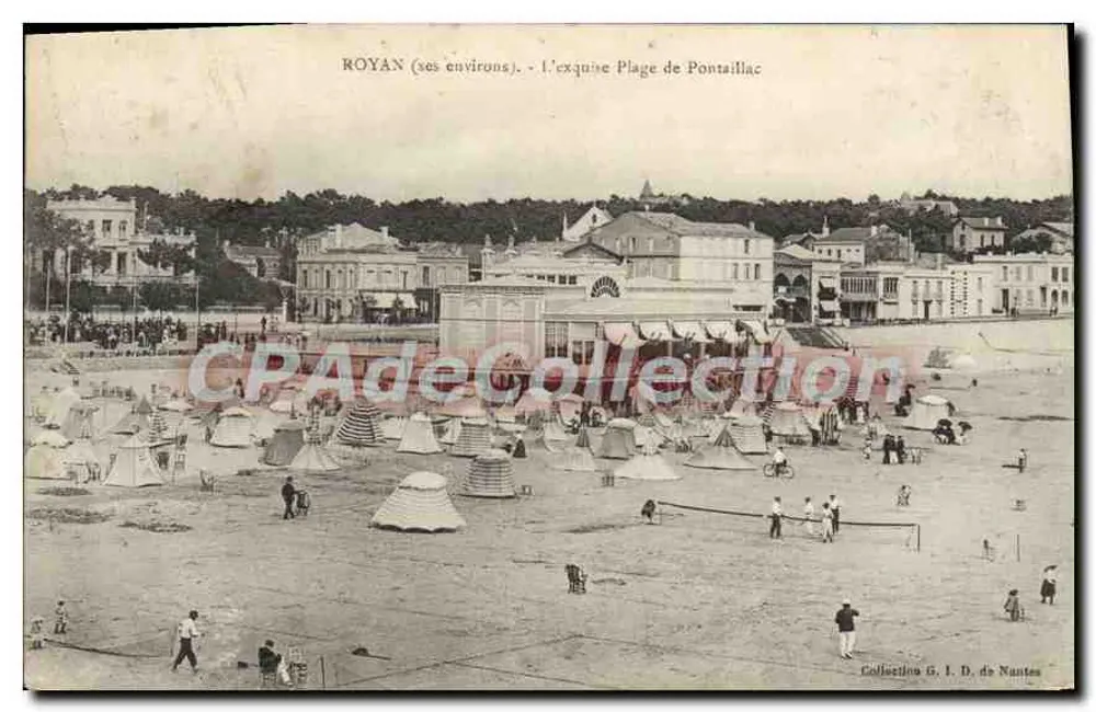ROYAN (seus arredores) - A exquise Praia de Pontaillac — Coleção G. I. D. de Nantes - Frente